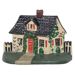 Vintage Cast Iron Painted Cottage House Door Stopper Bookend
